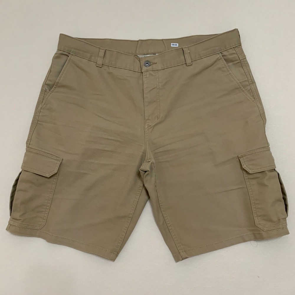 The North Face 11-inch Cargo Shorts Men's 40 Khaki Cotton Canvas Outdoor Utility
